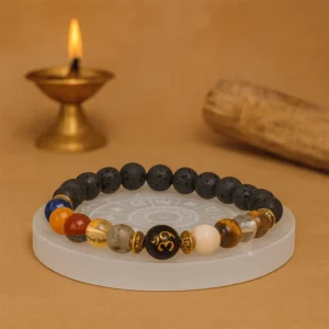 Navgraha Bracelet with Selenite Plate